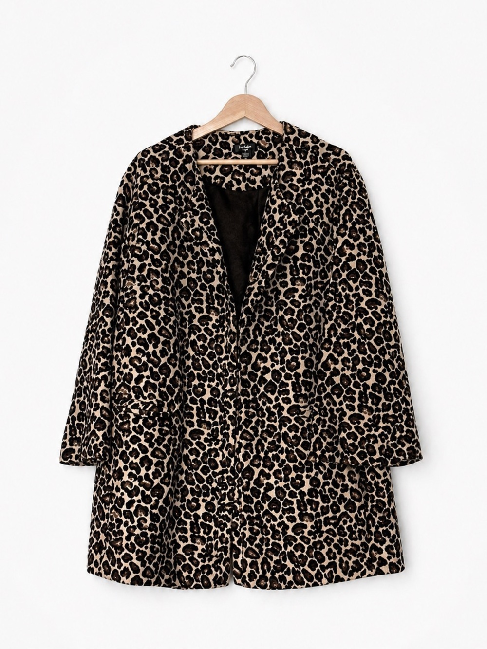 Lord & Taylor Leopard Print Open Jacket – 1X – Statement Blazer Coat
